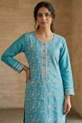 Sky Blue Long Kurta